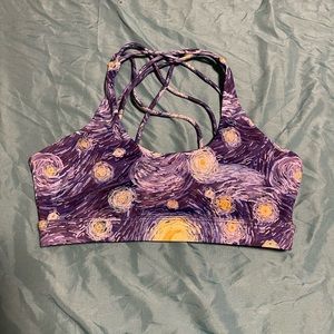 Starry night sports bra small